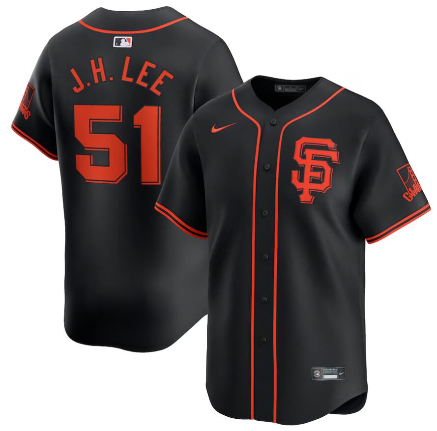 Men San Francisco Giants #51 J.H.Lee black Limited 2024 Nike MLB Jersey